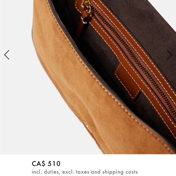 Brown Suede Shoulder Bag - Picture 3 of 3